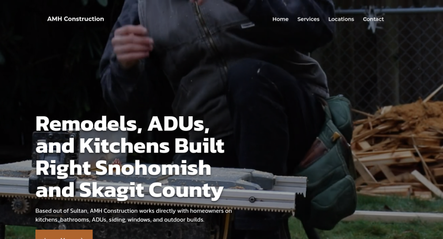 AMH Construction LLC website by Invision Marketing