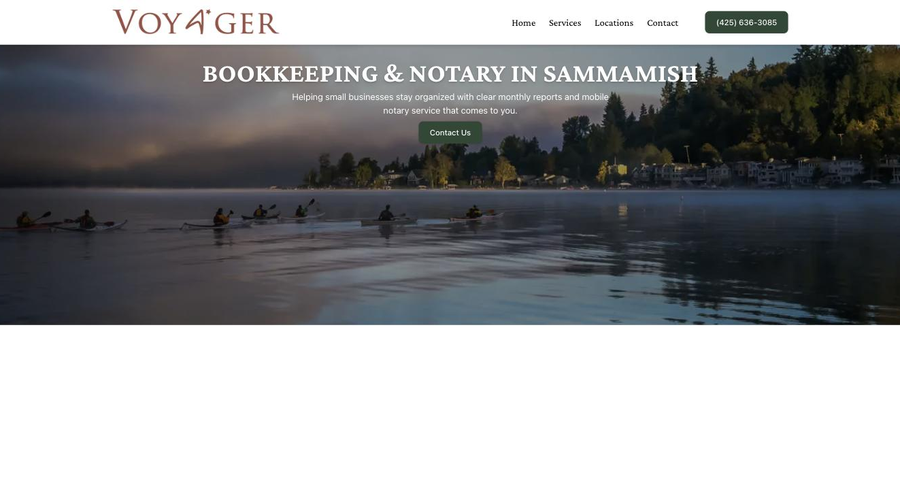 Voyager Bookkeeping website by Invision Marketing